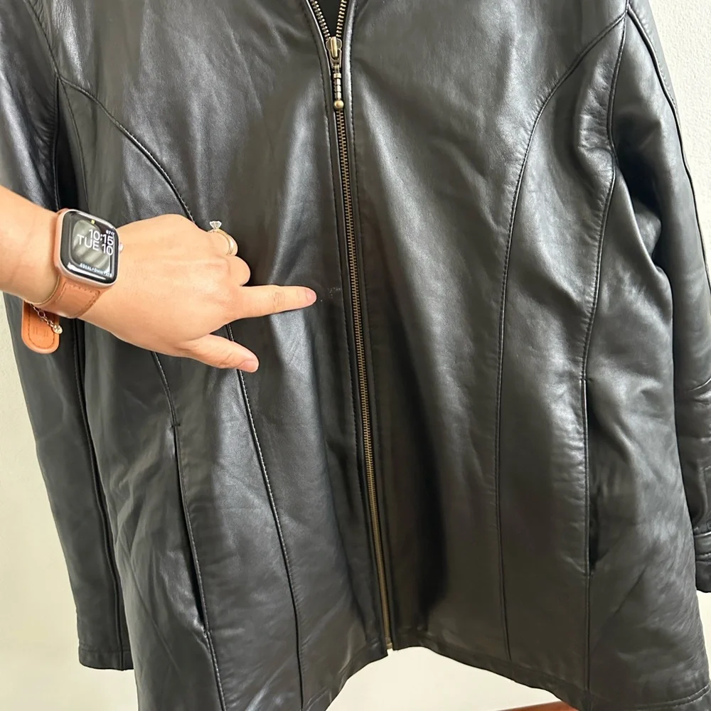 Vintage 90s Burks Bay leather jacket